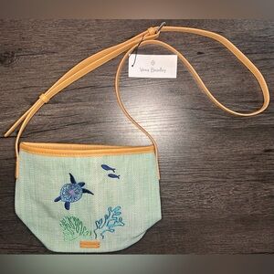 NWT Vera Bradley Turtle Dream Straw Crossbody Purse Bag